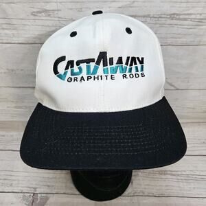 Vintage Castaway Graphite Rods Hat Adjustable Snapback KC Brand Fishing Cap